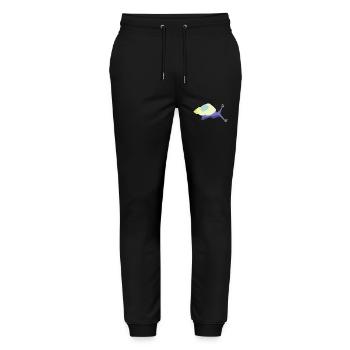 Snail violet - Stanley/Stella Mover Unisex Organic Jogging Trousers - black - Front - Marisol (170cm) & Nik (191cm)