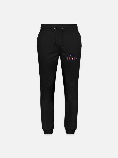 1945, Limited Edition - Stanley/Stella Mover Unisex Organic Jogging Trousers - black