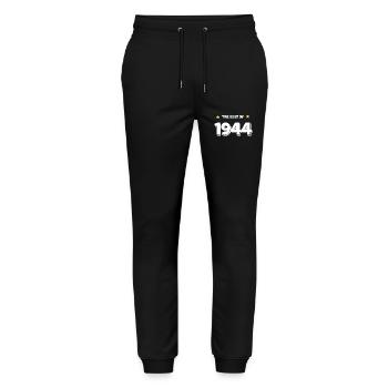 Das Beste von 1944 - Stanley/Stella Unisex Bio Jogginghose Mover  - Schwarz - Vorne - Marisol (170cm) & Nik (191cm)