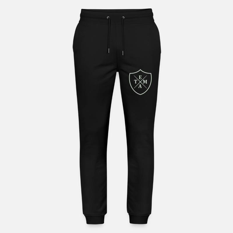 Team Crest - Stanley/Stella Mover Unisex Organic Jogging Trousers - black