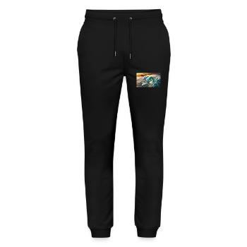 Pipelining surfers - Stanley/Stella Mover Unisex Organic Jogging Trousers - black - Front - Marisol (170cm) & Nik (191cm)