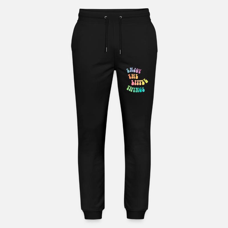 Enjoy little things - Geschenkidee - Geschenk - Stanley/Stella Unisex Bio Jogginghose Mover - Schwarz