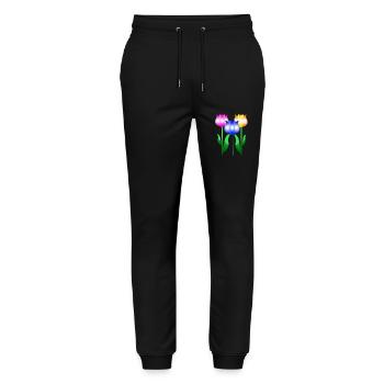 Tulip Flowers - Stanley/Stella Mover Unisex Organic Jogging Trousers - black - Front - Marisol (170cm) & Nik (191cm)