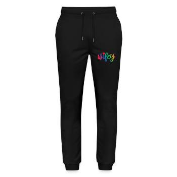Wifey - Cœur mignon, cadeau pour femme femmes mariées - Pantalon de jogging bio MOVER Stanley/Stella unisexe - noir - Devant - Marisol (170cm) & Nik (191cm)