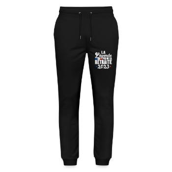 La Légende Prend Sa Retraite 2023 Cadeau - Pantalon de jogging bio MOVER Stanley/Stella unisexe - noir - Devant - Marisol (170cm) & Nik (191cm)