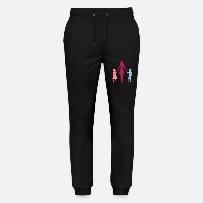 Mama 2 Kinder - Stanley/Stella Unisex Bio Jogginghose Mover  - Schwarz