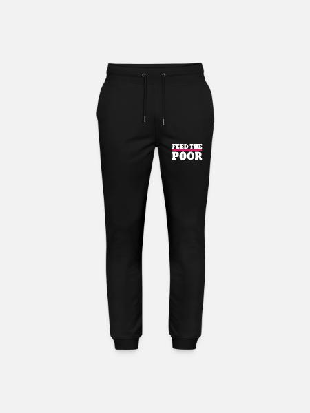 Feed the poor - Stanley/Stella Mover Unisex Organic Jogging Trousers - black