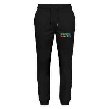 freerunning cityparkour PARKOUR freerun-rainbow - Stanley/Stella Unisex Bio Jogginghose Mover  - Schwarz - Vorne - Marisol (170cm) & Nik (191cm)