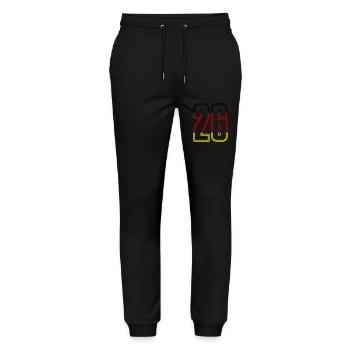 26 Number symbol Germany - Stanley/Stella Mover Unisex Organic Jogging Trousers - black - Front - Marisol (170cm) & Nik (191cm)