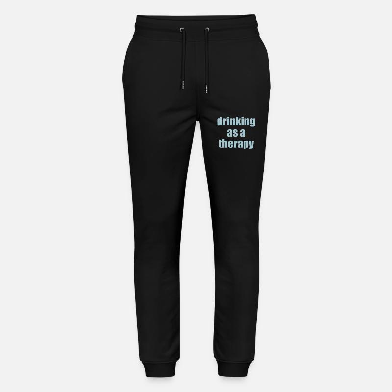 drinking as a therapy - Stanley/Stella Mover Unisex Organic Jogging Trousers - black