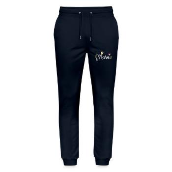 Couronne de nom Mara - Pantalon de jogging bio MOVER Stanley/Stella unisexe - marine - Devant - Marisol (170cm) & Nik (191cm)