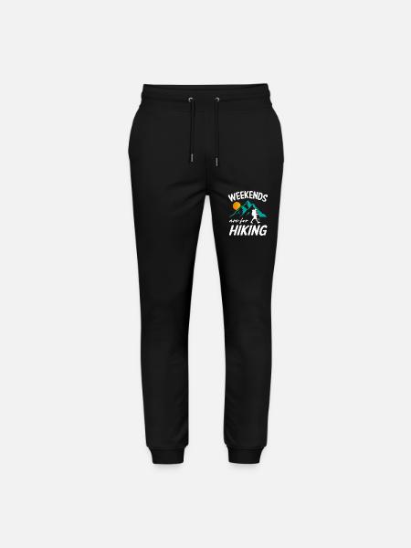 Weekends Are For Hiking - Stanley/Stella Mover Unisex Organic Jogging Trousers - black