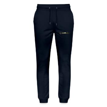 Heartbeat Egypt - Stanley/Stella Mover Unisex Organic Jogging Trousers - navy - Front - Marisol (170cm) & Nik (191cm)
