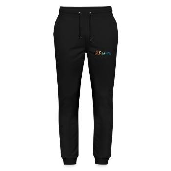 Football is in my DNA - Stanley/Stella Mover Unisex Organic Jogging Trousers - black - Front - Marisol (170cm) & Nik (191cm)