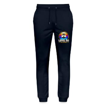 Level 58 - Stanley/Stella Mover Unisex Organic Jogging Trousers - navy - Front - Marisol (170cm) & Nik (191cm)