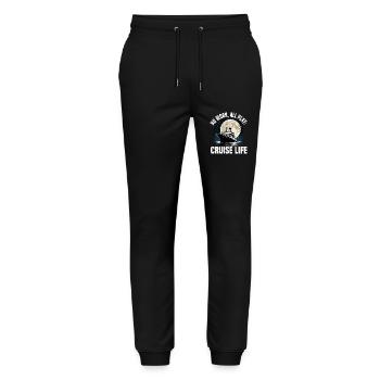 Cruise Life No Work All Play Cruise Ship Vacation - Stanley/Stella Mover Unisex Organic Jogging Trousers - black - Front - Marisol (170cm) & Nik (191cm)