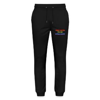 Too cute to be straight - Stanley/Stella Mover Unisex Organic Jogging Trousers - black - Front - Marisol (170cm) & Nik (191cm)