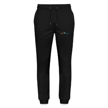 Heartbeat Retro VR Headset - Stanley/Stella Mover Unisex Organic Jogging Trousers - black - Front - Marisol (170cm) & Nik (191cm)