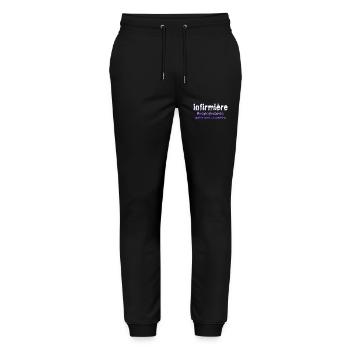 Nurse My Superpower Humor - Stanley/Stella Unisex Bio Jogginghose Mover  - Schwarz - Vorne - Marisol (170cm) & Nik (191cm)