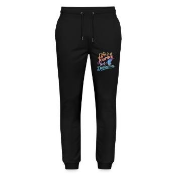 Butterfly Monarch Butterfly Colorful Butterflies - Stanley/Stella Mover Unisex Organic Jogging Trousers - black - Front - Marisol (170cm) & Nik (191cm)