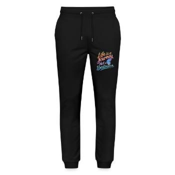 Butterfly Monarch Butterfly Colorful Butterflies - Stanley/Stella Mover Unisex Organic Jogging Trousers - black - Front - Marisol (170cm) & Nik (191cm)