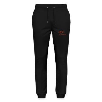 super Mama - Stanley/Stella Unisex Bio Jogginghose Mover  - Schwarz - Vorne - Marisol (170cm) & Nik (191cm)