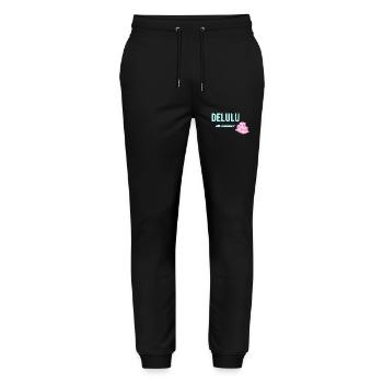 💭 Delulu All Summer – Fantasy Mindset Y2K Soft Gi - Pantalon de jogging bio MOVER Stanley/Stella unisexe - noir - Devant - Marisol (170cm) & Nik (191cm)
