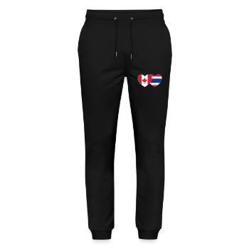 Canada Thailand Flag Heart - Stanley/Stella Mover Unisex Organic Jogging Trousers - black - Front - Marisol (170cm) & Nik (191cm)