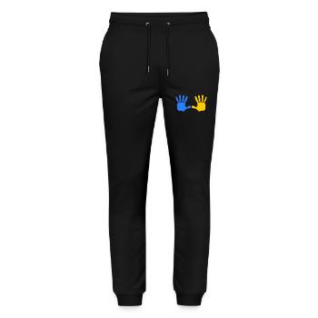 Ukraine - Stanley/Stella Mover Unisex Organic Jogging Trousers - black - Front - Marisol (170cm) & Nik (191cm)