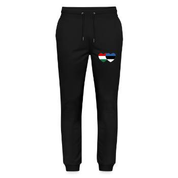 Hongrie Estonie Drapeau Cœur - Pantalon de jogging bio MOVER Stanley/Stella unisexe - noir - Devant - Marisol (170cm) & Nik (191cm)