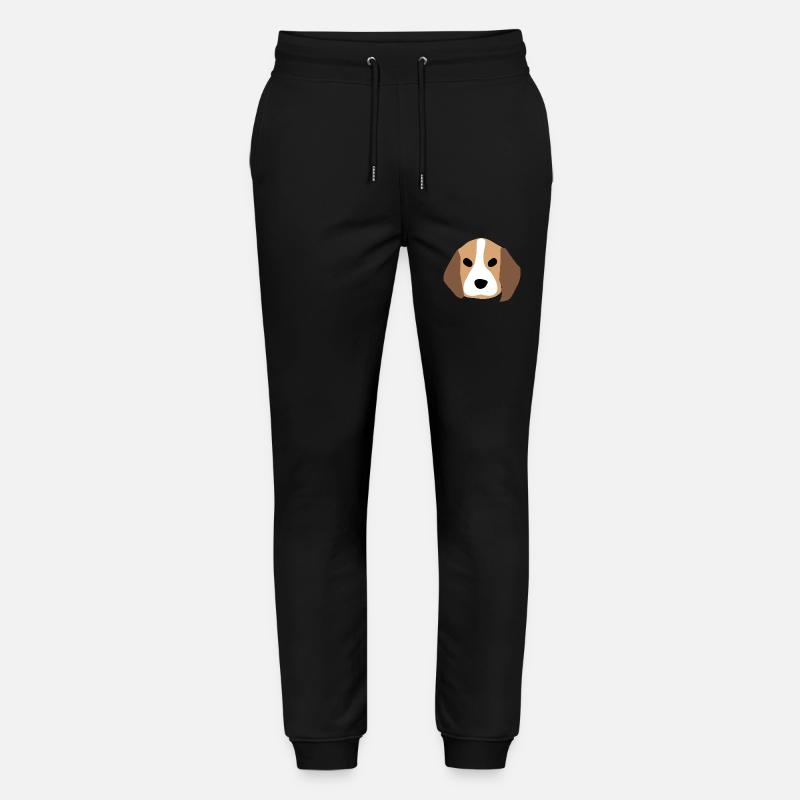 Beagle chiot face 1 - Pantalon de jogging bio MOVER Stanley/Stella unisexe - noir