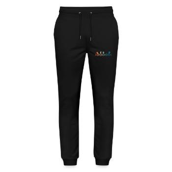 Eishockey liegt in meiner DNA - Stanley/Stella Unisex Bio Jogginghose Mover  - Schwarz - Vorne - Marisol (170cm) & Nik (191cm)