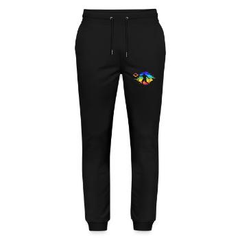 tischtennis schmetterball tischtennisspieler - Stanley/Stella Unisex Bio Jogginghose Mover  - Schwarz - Vorne - Marisol (170cm) & Nik (191cm)