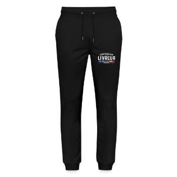 Certified Best Delivery Man in All of France - Stanley/Stella Mover Unisex Organic Jogging Trousers - black - Front - Marisol (170cm) & Nik (191cm)