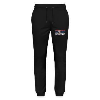 Serbian Serbian Serbia - Stanley/Stella Mover Unisex Organic Jogging Trousers - black - Front - Marisol (170cm) & Nik (191cm)