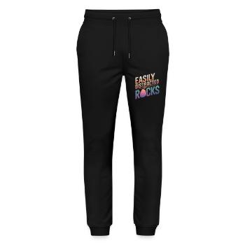 Expert en géologie Géologue des roches - Pantalon de jogging bio MOVER Stanley/Stella unisexe - noir - Devant - Marisol (170cm) & Nik (191cm)