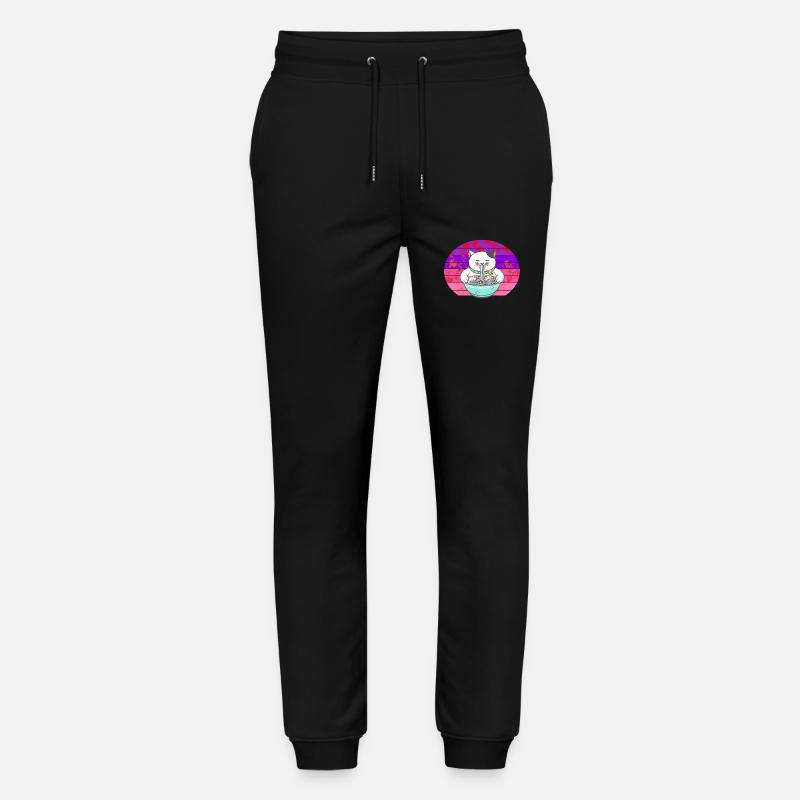 Chinois chat nouilles chinoises - Pantalon de jogging bio MOVER Stanley/Stella unisexe - noir