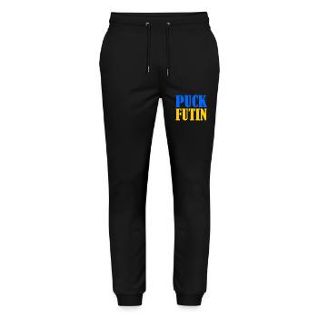 Puck futin - Stanley/Stella Mover Unisex Organic Jogging Trousers - black - Front - Marisol (170cm) & Nik (191cm)
