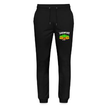 Lagerfeuer - Stanley/Stella Unisex Bio Jogginghose Mover  - Schwarz - Vorne - Marisol (170cm) & Nik (191cm)
