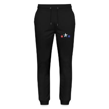Labor Day Shirt - Stars & Work - Stanley/Stella Unisex Bio Jogginghose Mover  - Schwarz - Vorne - Marisol (170cm) & Nik (191cm)