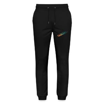 Vintage-Bücher - Stanley/Stella Unisex Bio Jogginghose Mover  - Schwarz - Vorne - Marisol (170cm) & Nik (191cm)