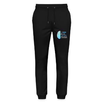 Votre cerveau va redémarrer. Accès refusé BSOD - Pantalon de jogging bio MOVER Stanley/Stella unisexe - noir - Devant - Marisol (170cm) & Nik (191cm)