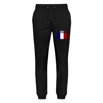 France - Pantalon de jogging bio MOVER Stanley/Stella unisexe - noir - Devant - Marisol (170cm) & Nik (191cm)