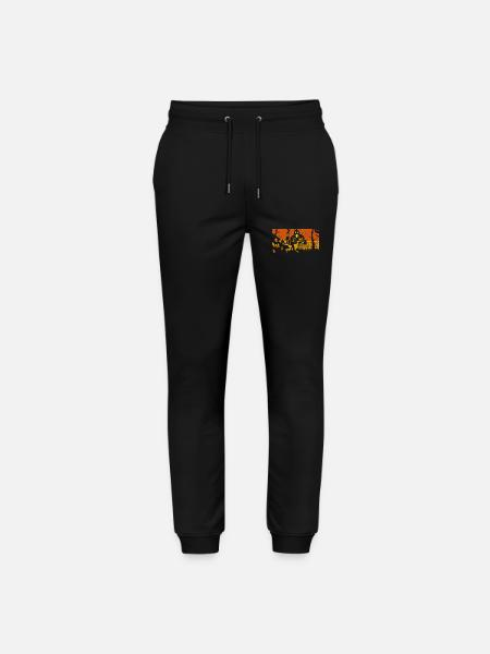 Retro Halloween Rugby - Stanley/Stella Mover Unisex Organic Jogging Trousers - black