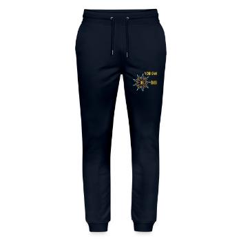 Sie können dies tun - Stanley/Stella Unisex Bio Jogginghose Mover  - Navy - Vorne - Marisol (170cm) & Nik (191cm)
