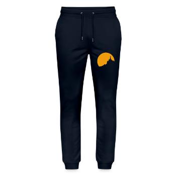 Sonnenuntergang auf dem Mont Saint Michel - Stanley/Stella Unisex Bio Jogginghose Mover  - Navy - Vorne - Marisol (170cm) & Nik (191cm)