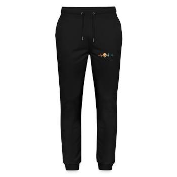 Außerirdischer Herzschlag - Stanley/Stella Unisex Bio Jogginghose Mover  - Schwarz - Vorne - Marisol (170cm) & Nik (191cm)