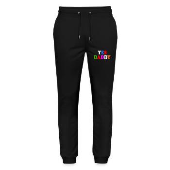 Yes daddy - Stanley/Stella Mover Unisex Organic Jogging Trousers - black - Front - Marisol (170cm) & Nik (191cm)