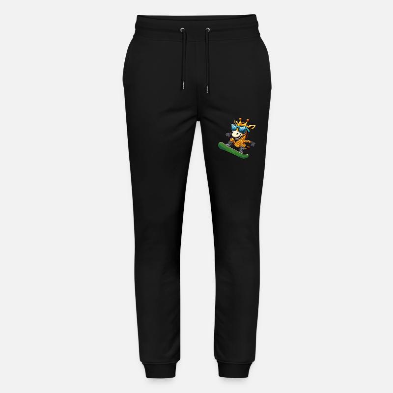 Snowboard-Giraffe: Wintersport-Abenteuer - Stanley/Stella Unisex Bio Jogginghose Mover  - Schwarz
