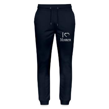 Mannheim Monnem Mannheimat - Stanley/Stella Mover Unisex Organic Jogging Trousers - navy - Front - Marisol (170cm) & Nik (191cm)